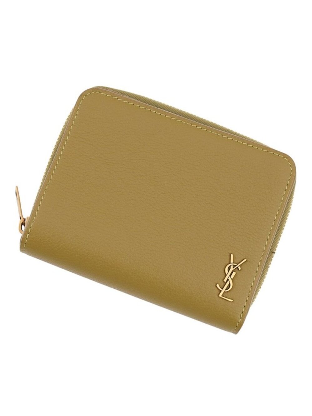 Saint Laurent Paris Bifold Wallet YSL Compact Zip Around Leather